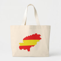 Ibiza contour flag icon canvas bag