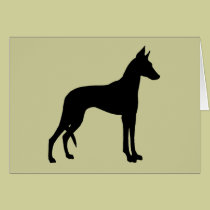Ibizan Hound (black) cards