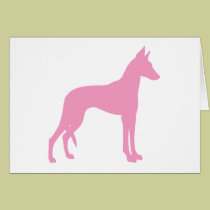 Ibizan Hound (pink) cards