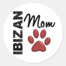 Ibizan Mom 2 Round Stickers