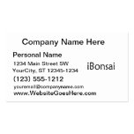 iBonsai black text bonsai design funny Business Cards