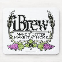 iBrew Beer and Wine Mouse Pad