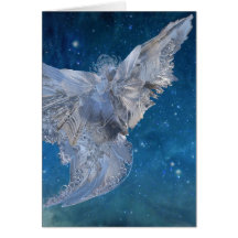Ice Angel greeting card, close