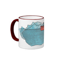 Ice Berg and Boat Coffee Mugs