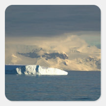 Ice Berg in the starts of the Drake Passage just Square Stickers