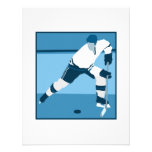 Ice Blue Hockey Logo Invitations