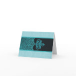 Ice Blue Indian Floral Ornament Note Cards