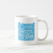 Ice Blue Princess Design Coffee Mug