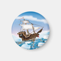 Ice Breaker Ship Fridge Magnet