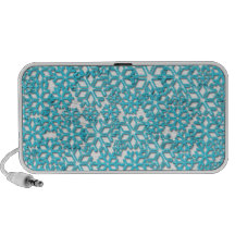 Ice Cold Snowflakes pattern Laptop Speakers