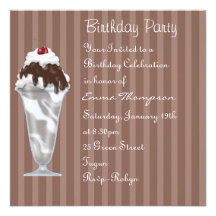 Ice Cream Birthday Invitation