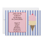 Ice Cream Birthday Party Invitations