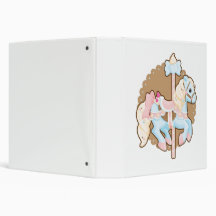 Ice Cream Carousel Vinyl Binder