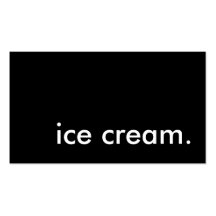 ice cream. (colour customizable) business cards