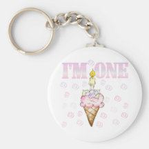 Ice Cream Cone 1st Birthday Tshirts Keychain