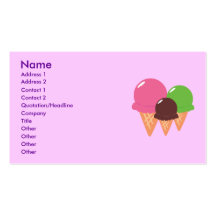 Ice Cream Cone Business Cards
