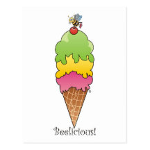 Ice Cream Cone Post Card