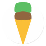 ice cream cone round stickers