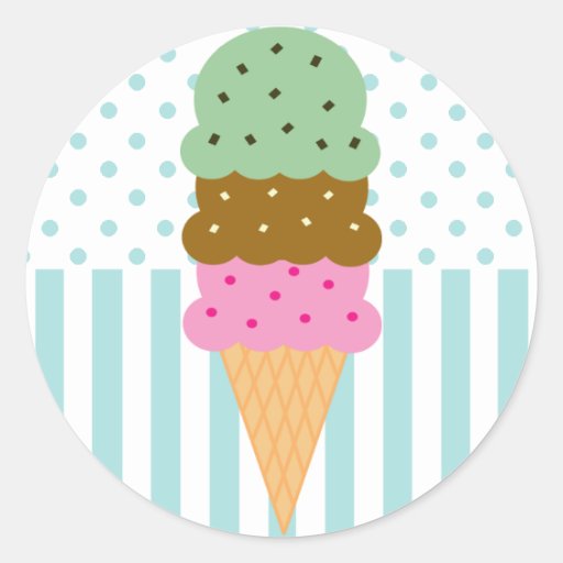 Ice Cream Cone Stickers