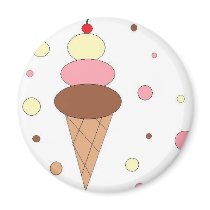 Ice Cream Cones magnets