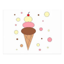 Ice Cream Cones Post Cards