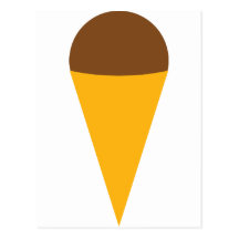 ice-cream cornet icon post card