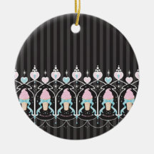 Ice Cream Dream - Black Christmas Ornament