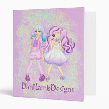 Ice Cream Girls 3 Ring Binder