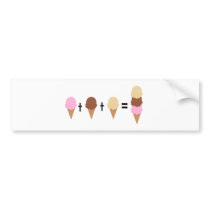 Ice Cream Math Bumper Sticker