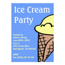 Ice Cream Party Invitation
