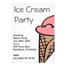 Ice Cream Party Invitation