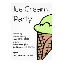 Ice Cream Party Invitation