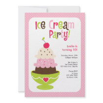 Ice Cream Party - Pink, Green and Brown