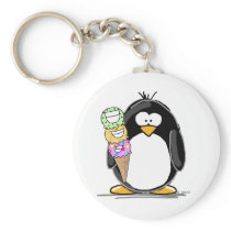 Ice Cream Penguin Key Chains