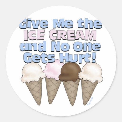 Ice Cream Round Sticker