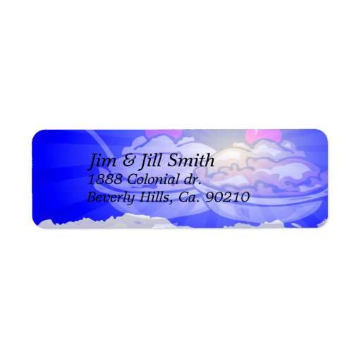 Ice Cream Skyline Custom Return Address Label