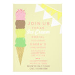 Ice Cream Social Party Invitation