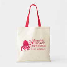 Ice Cream Squid Tote Bag - Magenta