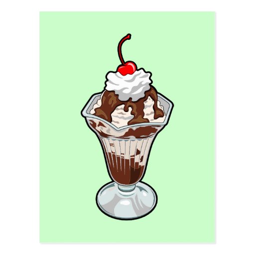 Ice Cream Sundae Postcard