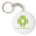 Ice Cream Thoughts Inside (Android Bug Droid) Key Chain