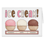 Ice Cream Trio Greeting Card
