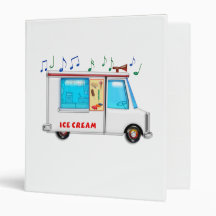 Ice Cream Truck with Music 3 Ring Binders