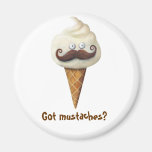 Ice Cream with Moustaches Refrigerator Magnets