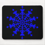 Ice Crystal - Blue mousepads