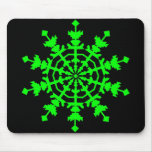 Ice Crystal - Green mousepads