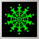 Ice Crystal - Green posters