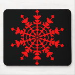 Ice Crystal - Red mousepads