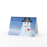 Ice Cube Snowman Christmas Holiday Cards