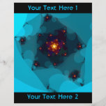 Ice Fire. Fractal Art. Blue. Custom Flyer