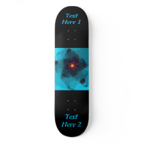 Ice Fire. Fractal Art. Blue. Skate Decks